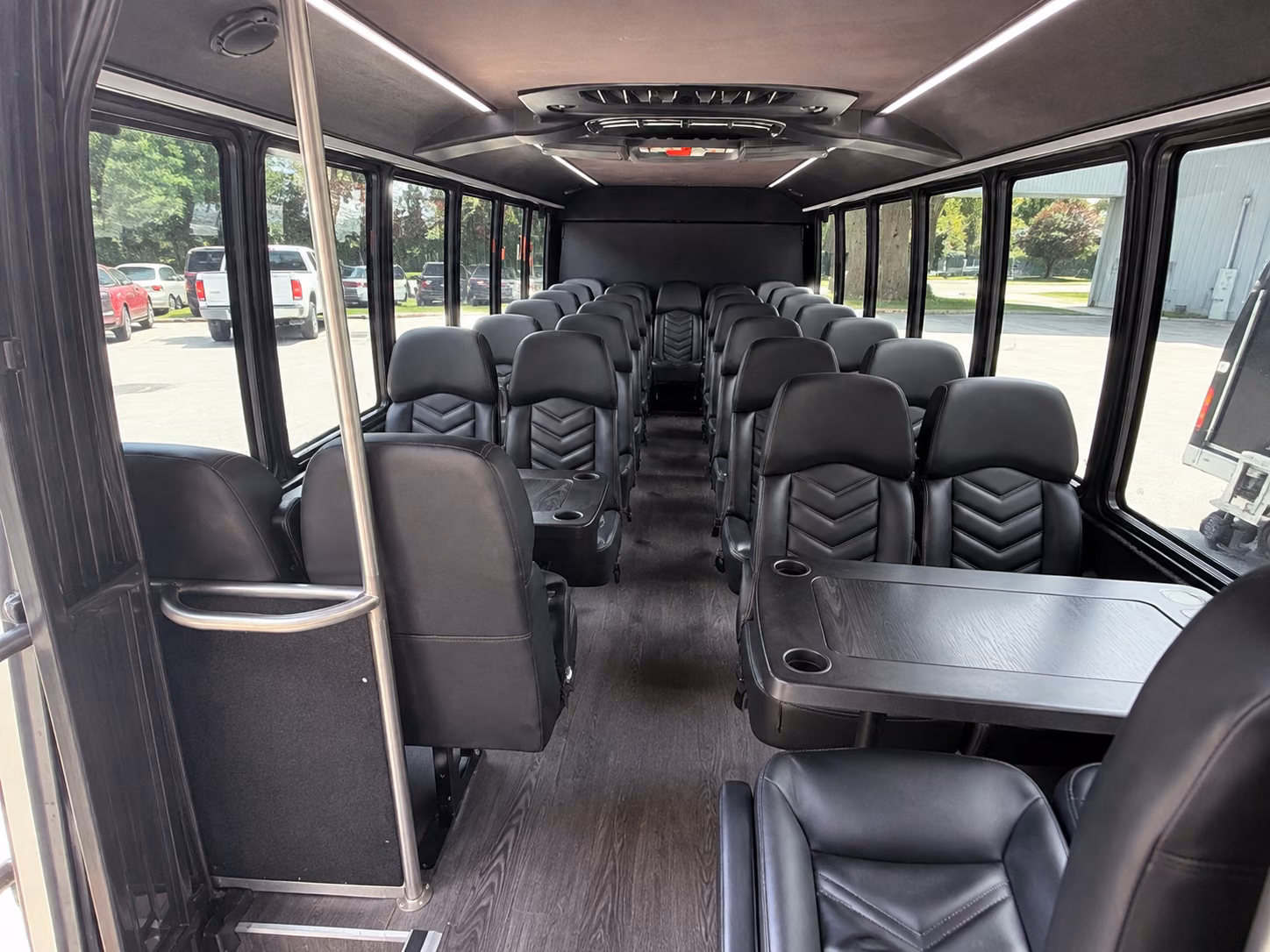 white plains 15 passenger minibus interior