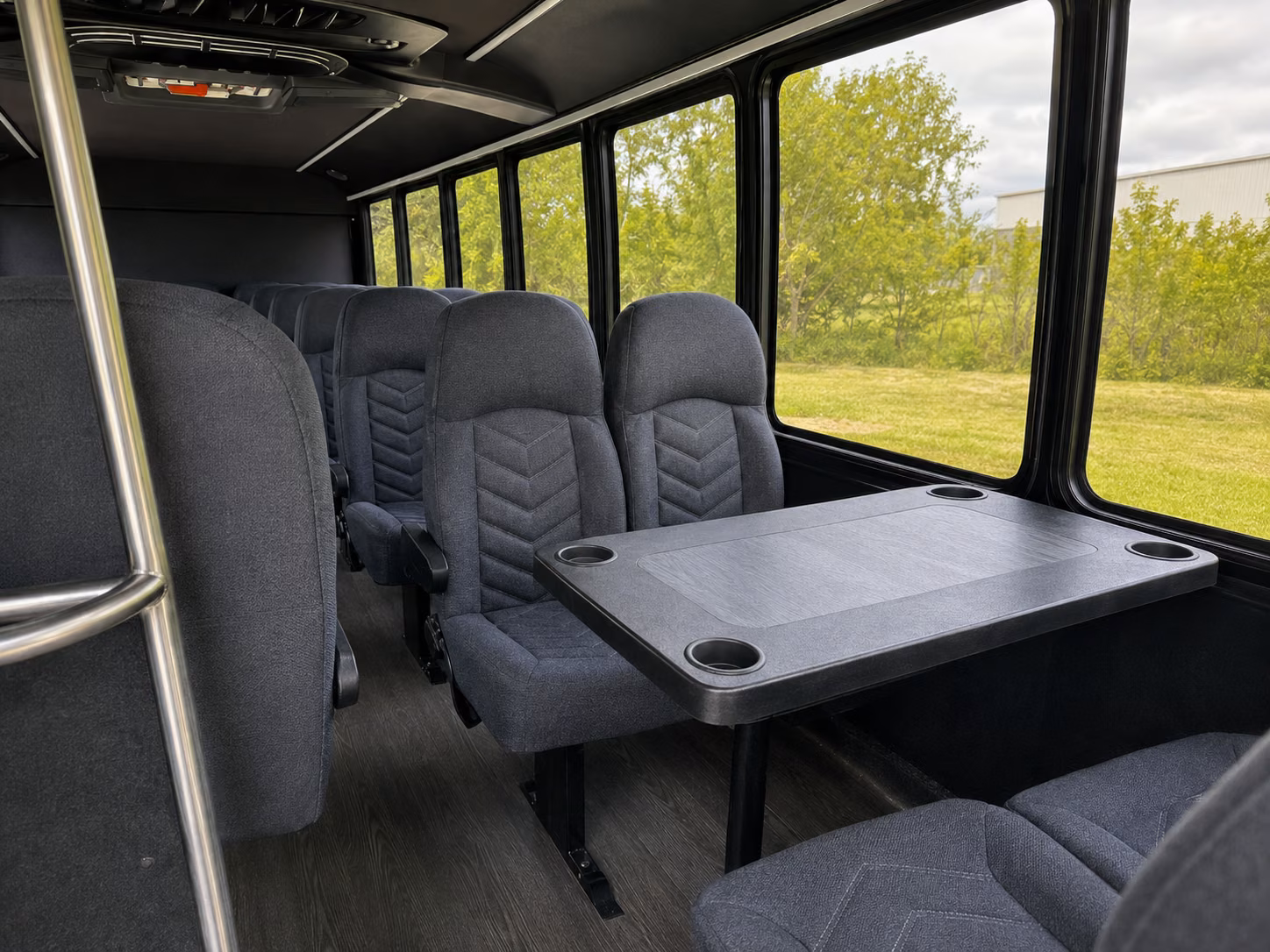 white plains 20 passenger minibus inside