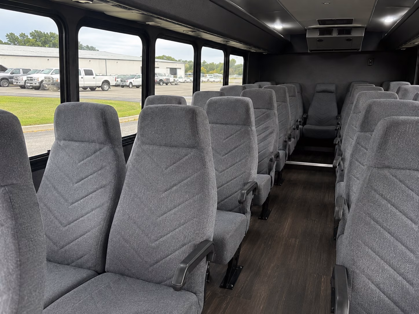 white plains 20 passenger minibus interior