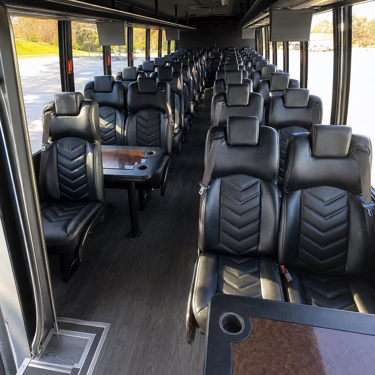 white plains 30 passenger minibus inside