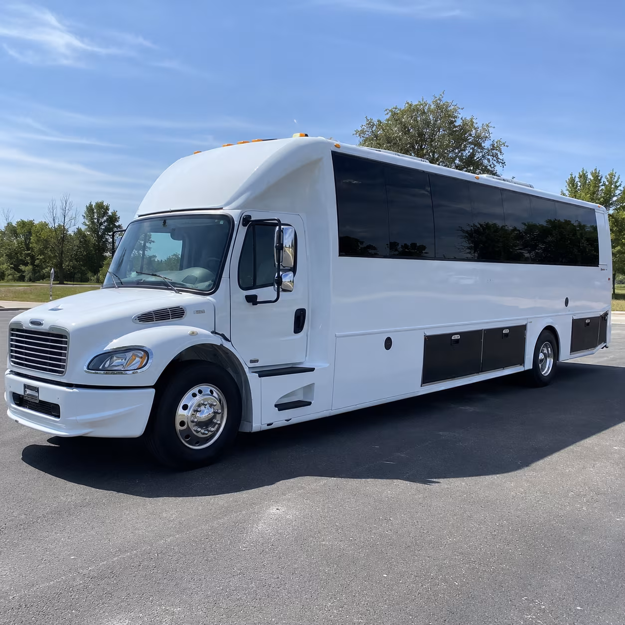 white plains 40 passenger party bus