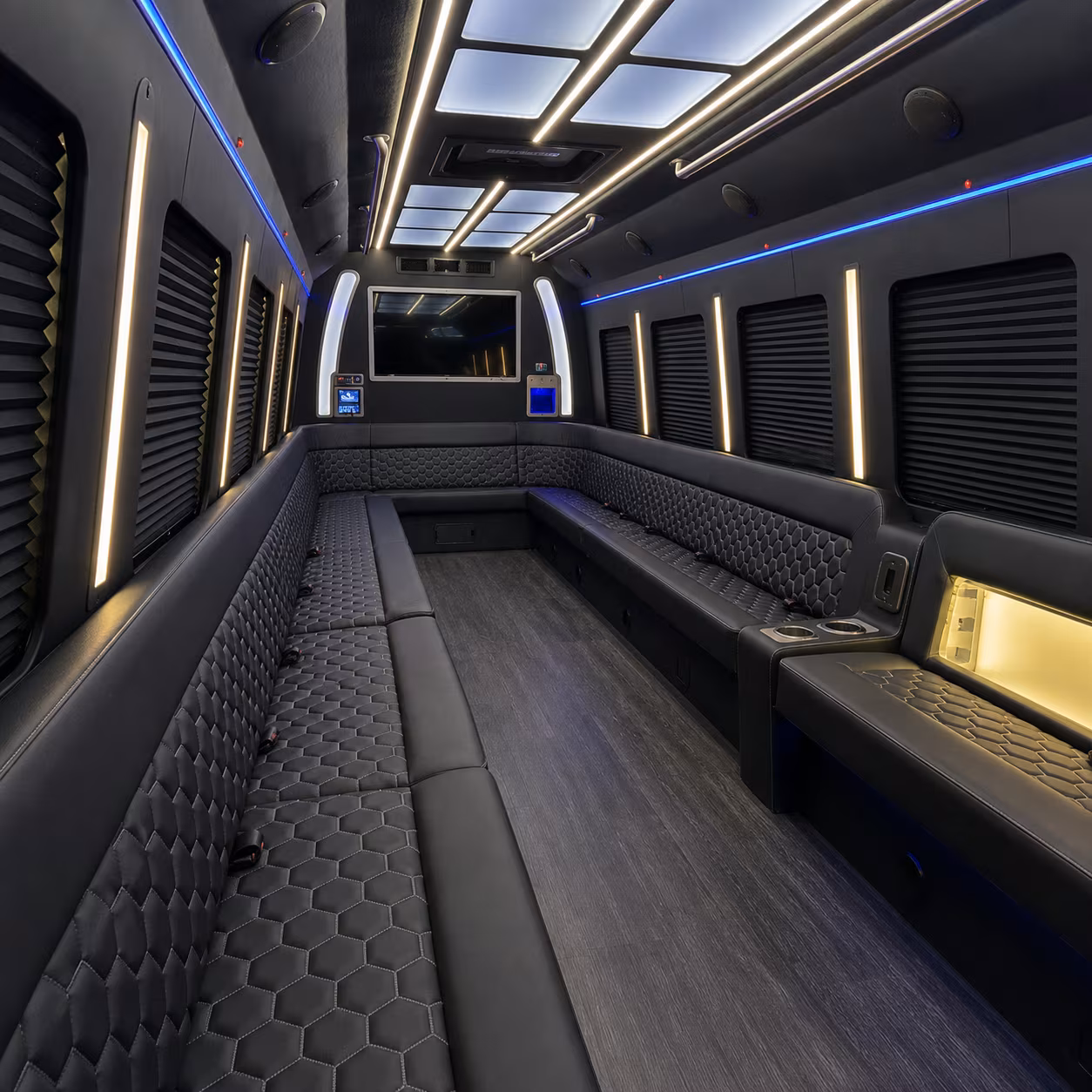 white plains party bus inside