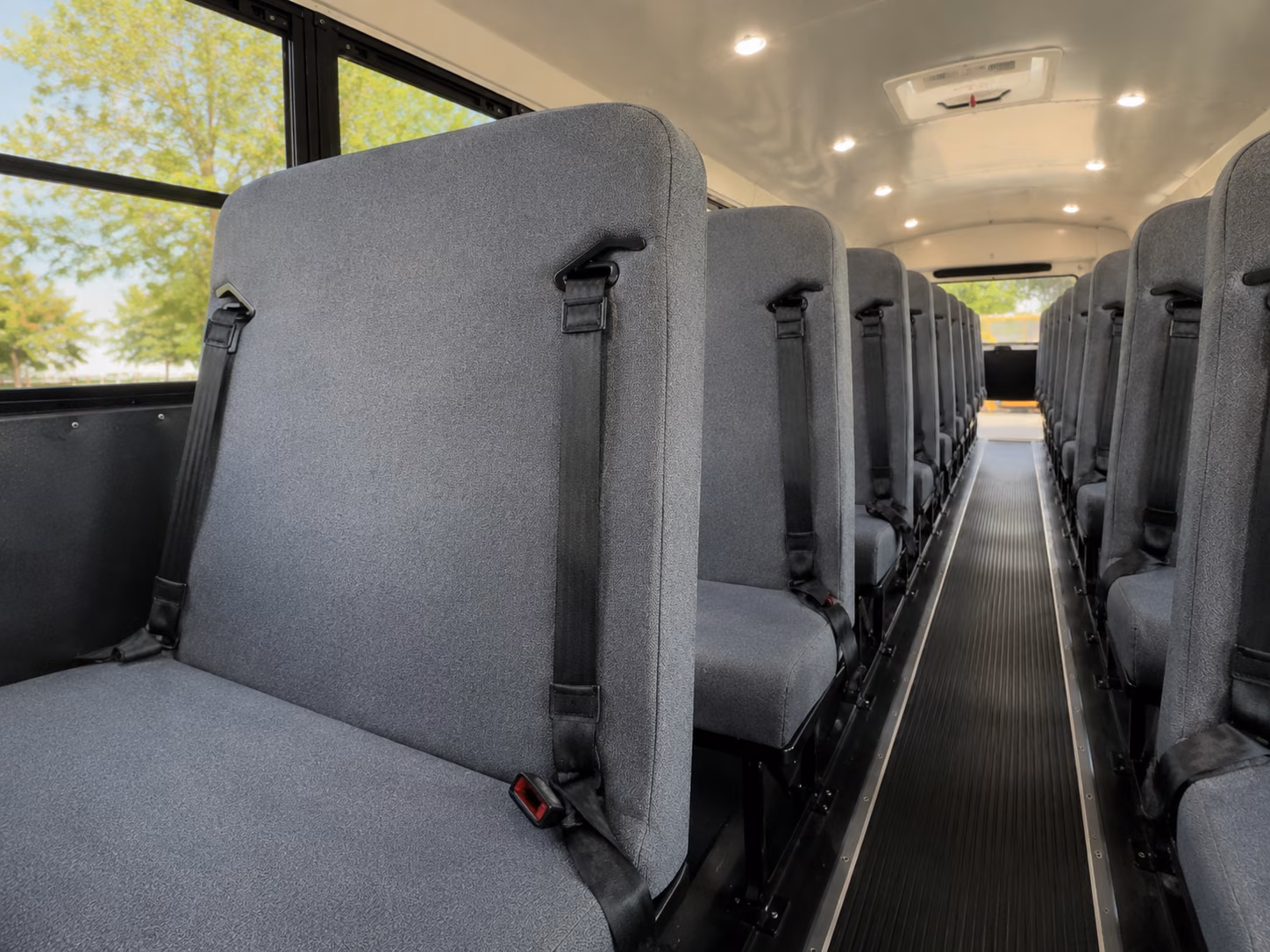 white plains school bus interior