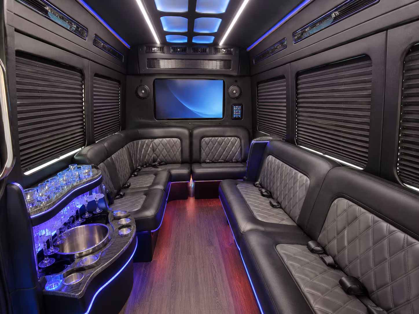 white plains sprinter limousine inside