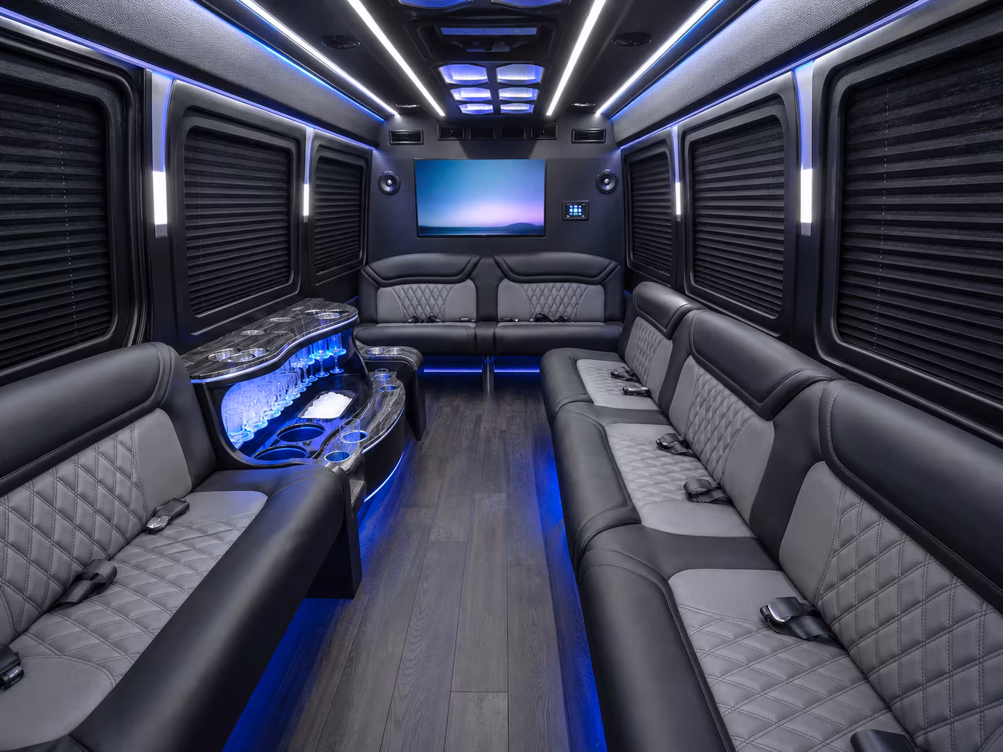white plains sprinter limousine interior